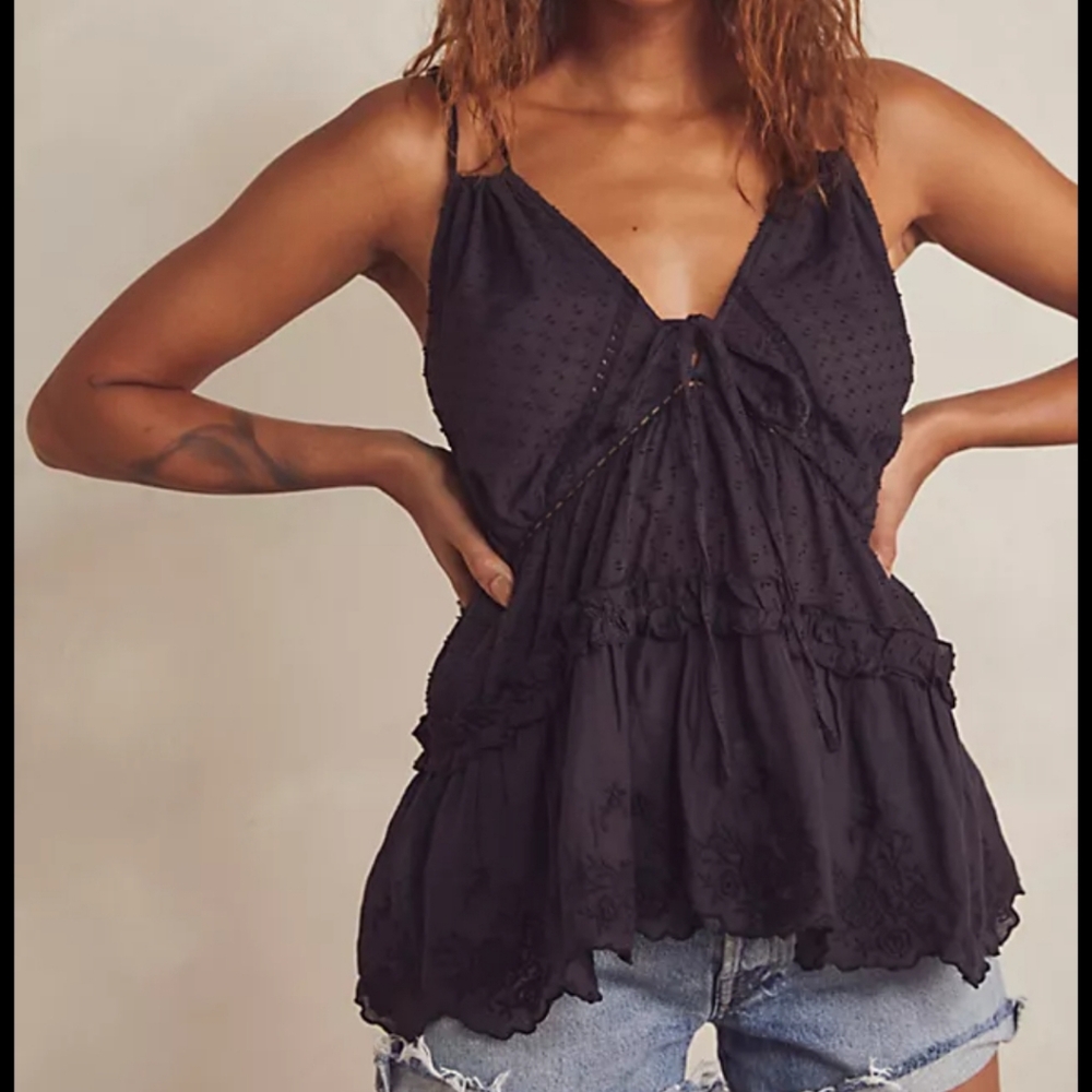 Free People Beside You Cami Tank Top Large